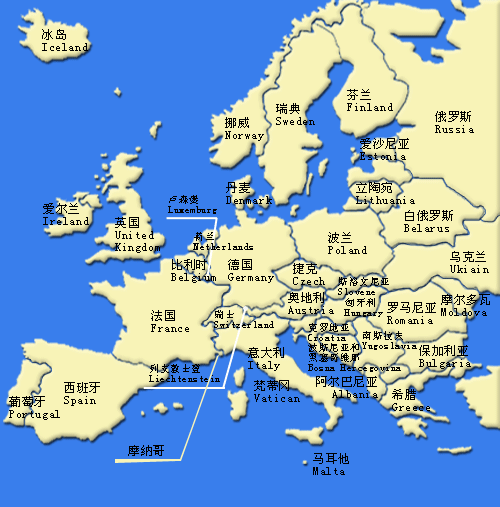 乐递供应链-欧洲地图
